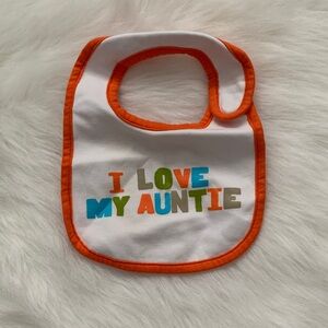 Carter's Bib with Orange Edge and Colorful Text